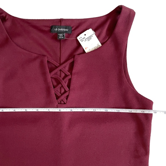 BNWT Le Chateau Tunic Dress in Burgundy Size XS - Picture 7 of 8